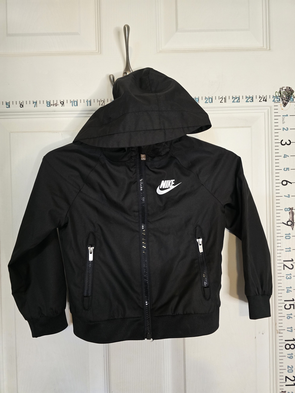 Nike Kids' Black Hooded Windbreaker Jacket